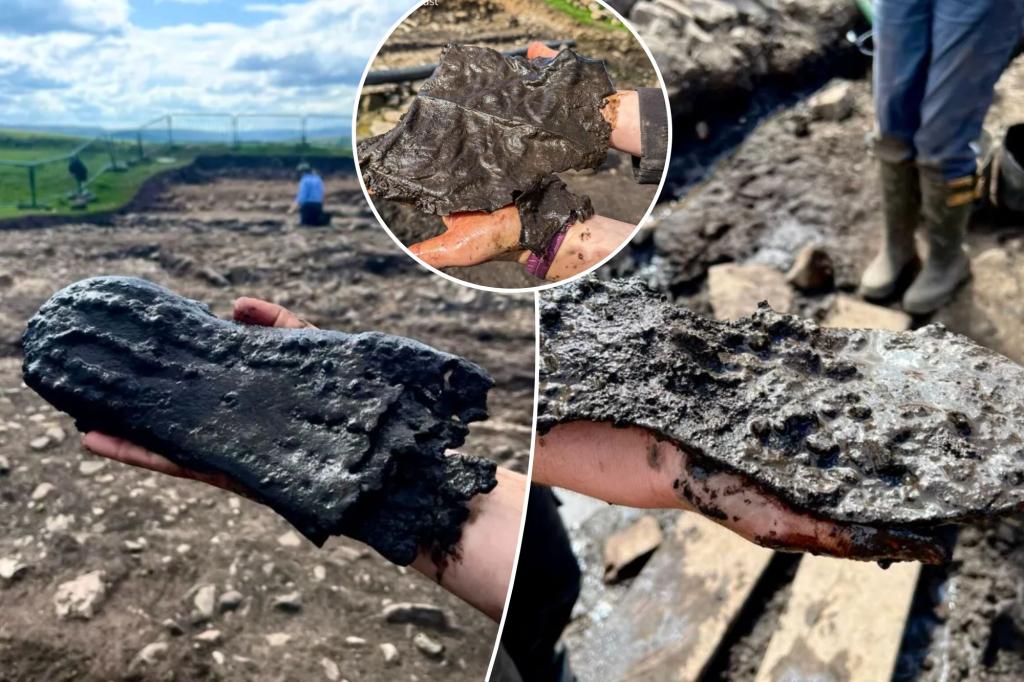 Ancient Roman shoes discovered after being buried for 2,000 years