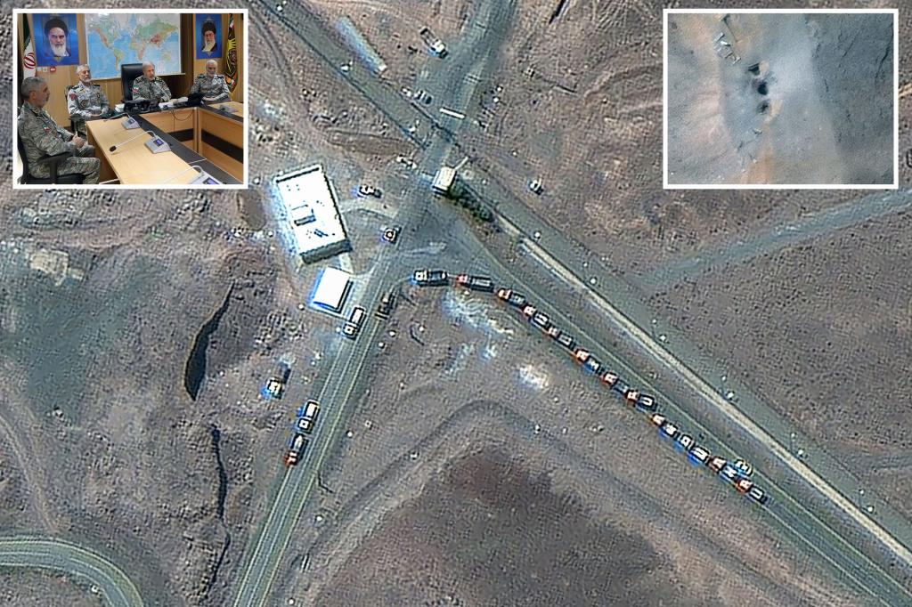 Satellite images show trucks lined up at Iran’s Fordow nuclear facility before US airstrikes