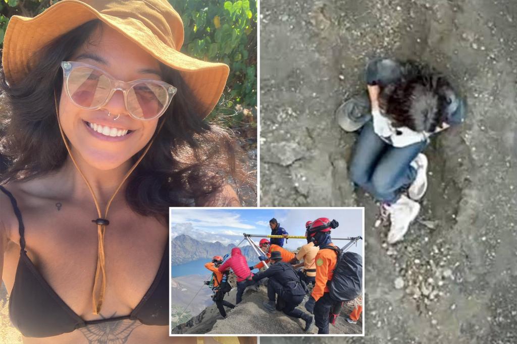 Hiker trapped days after falling onto active Indonesian volcano as panicked family begs for help