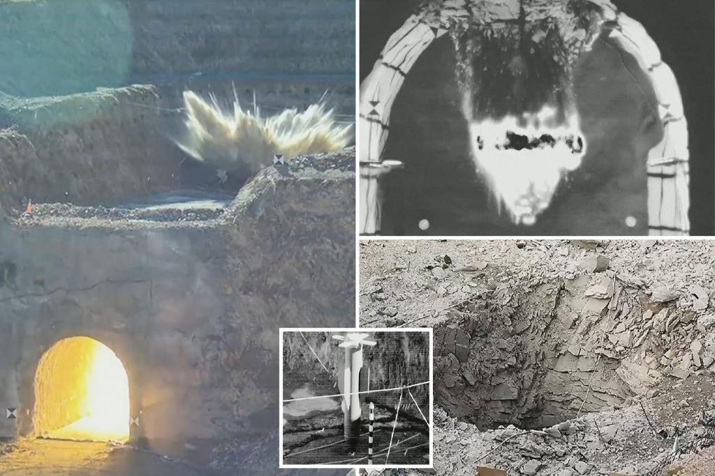 Jaw-dropping footage released showing how 30,000-pound bunker-buster bombs were used in historic Iran strike