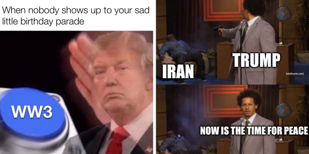 30 viral memes about the Iran bombing that sum up the online panic and nihilism