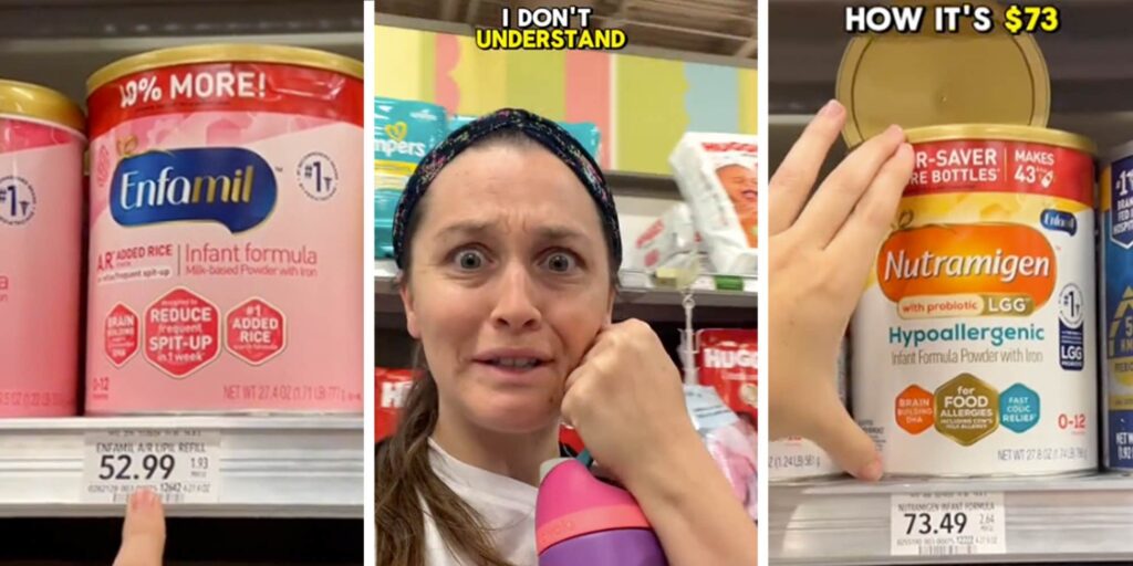 "And they wonder why people aren't having babies": New mom stunned by baby formula prices