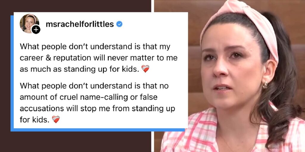 Backlash isn't scaring Ms. Rachel—now fans are calling her "our Mr. Rogers"