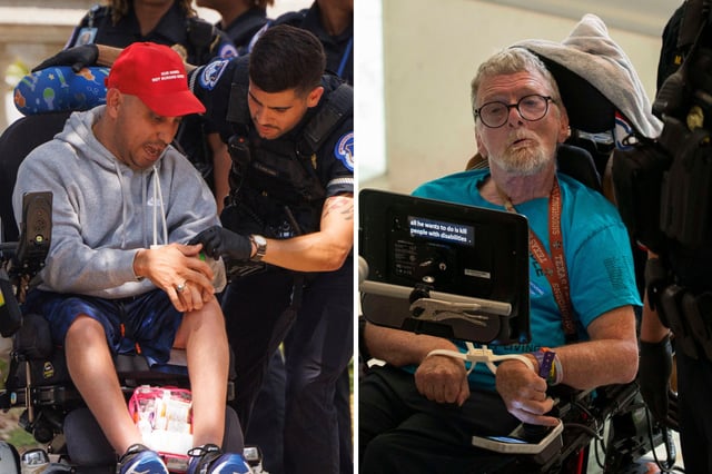 Capitol Police zip tie seniors in wheelchairs during Medicaid protest