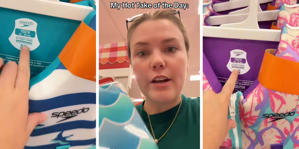 "Do not buy these": Lifeguard spots Coast Guard-approved lifejackets for kids at Target. Then she sees what’s on sale next to them