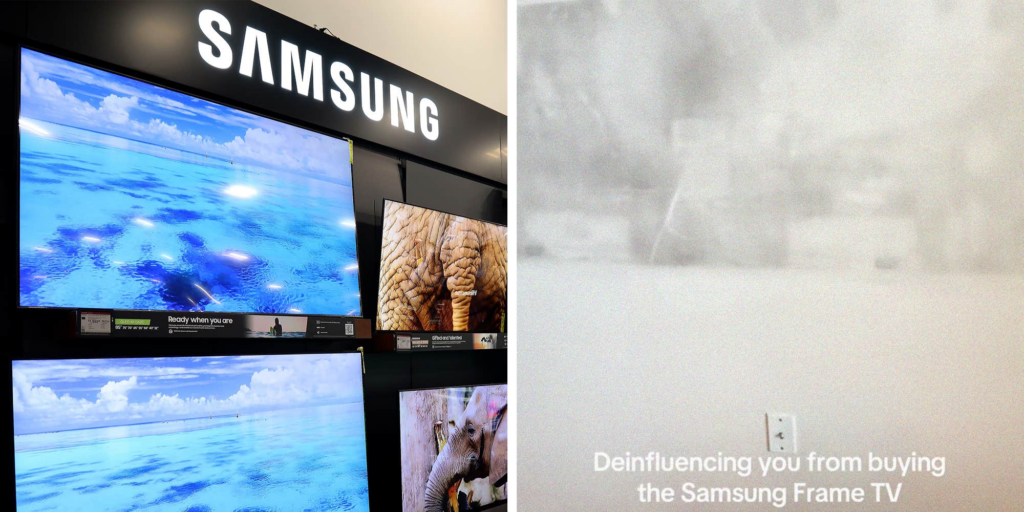 "Explain yourself": Woman takes Samsung Frame TV down and sees what it did to her wall