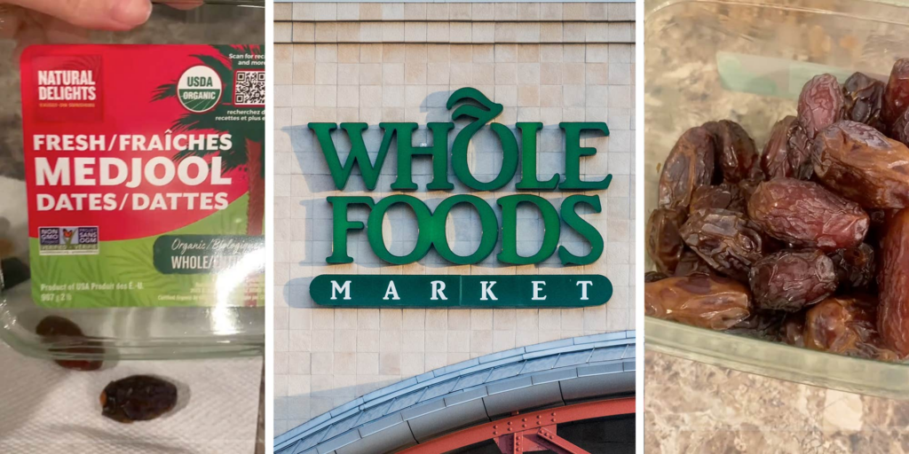 "I just bought these": Customer buys Medjool dates from Whole Foods. Then she explains why you should always cut them open before eating