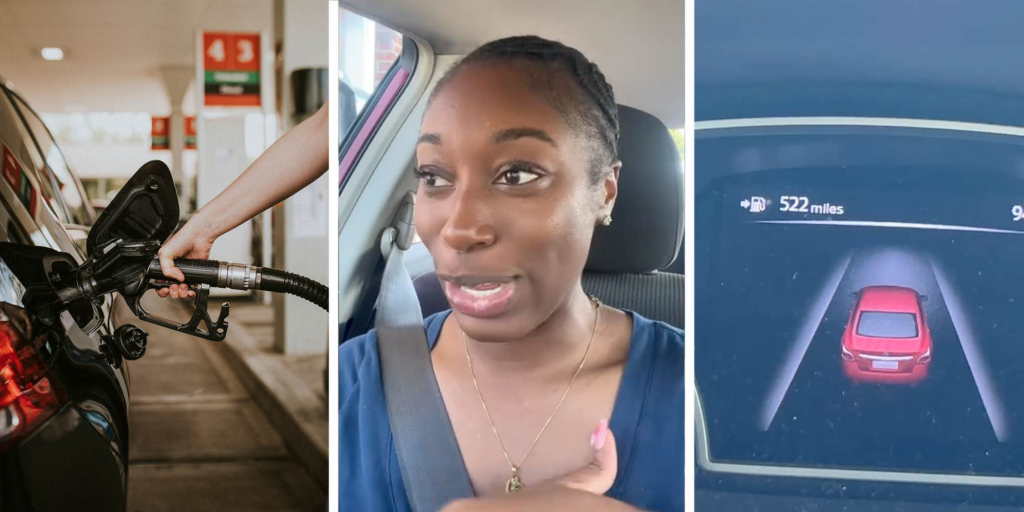 "It usually takes me $60 to fill my tank": Woman fills up her car's gas tank "the slow way." Then she sees how much further it'll take her