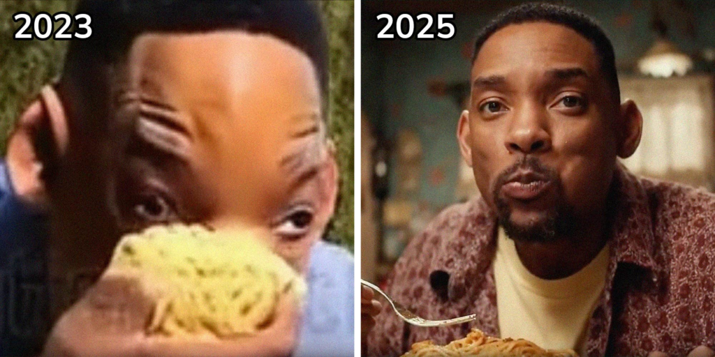 "Super al dente": The Will Smith eating spaghetti meme gets a high-resolution upgrade with Google's Veo 3. But why is it crunchy?