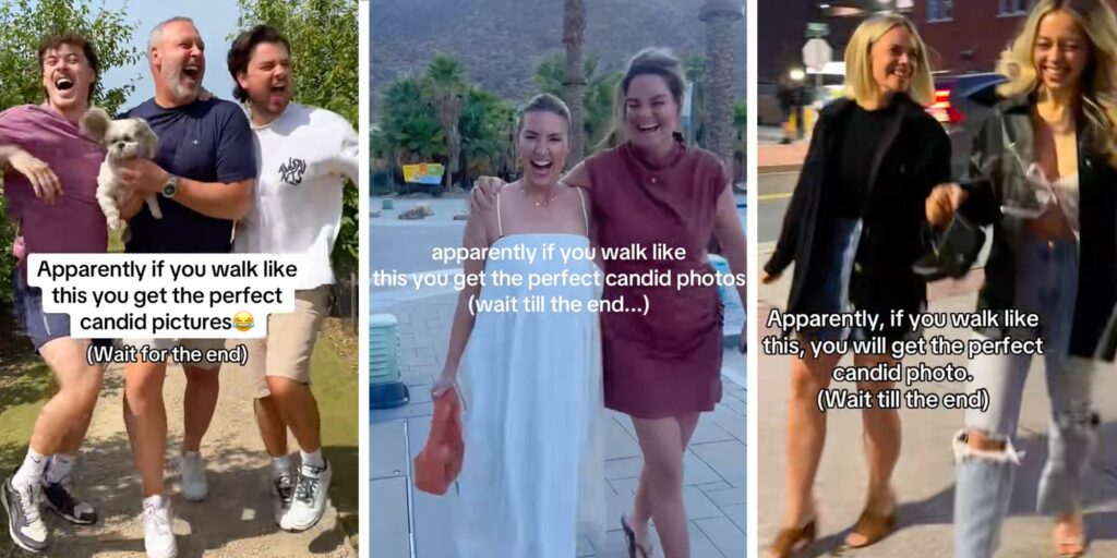 The secret to a perfect candid? Galloping like a horse, according to this TikTok trend