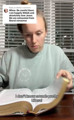 @shelly who replied to an earlier post, “Whoa. Be careful there. I am happily MAGGA and absolutely love Jesus. We are exhausted from liberal nonsense.” 