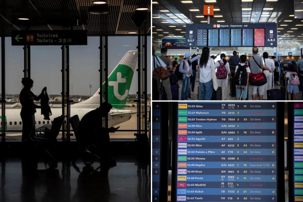 A strike by air traffic controllers is disrupting travel to, from and over France
