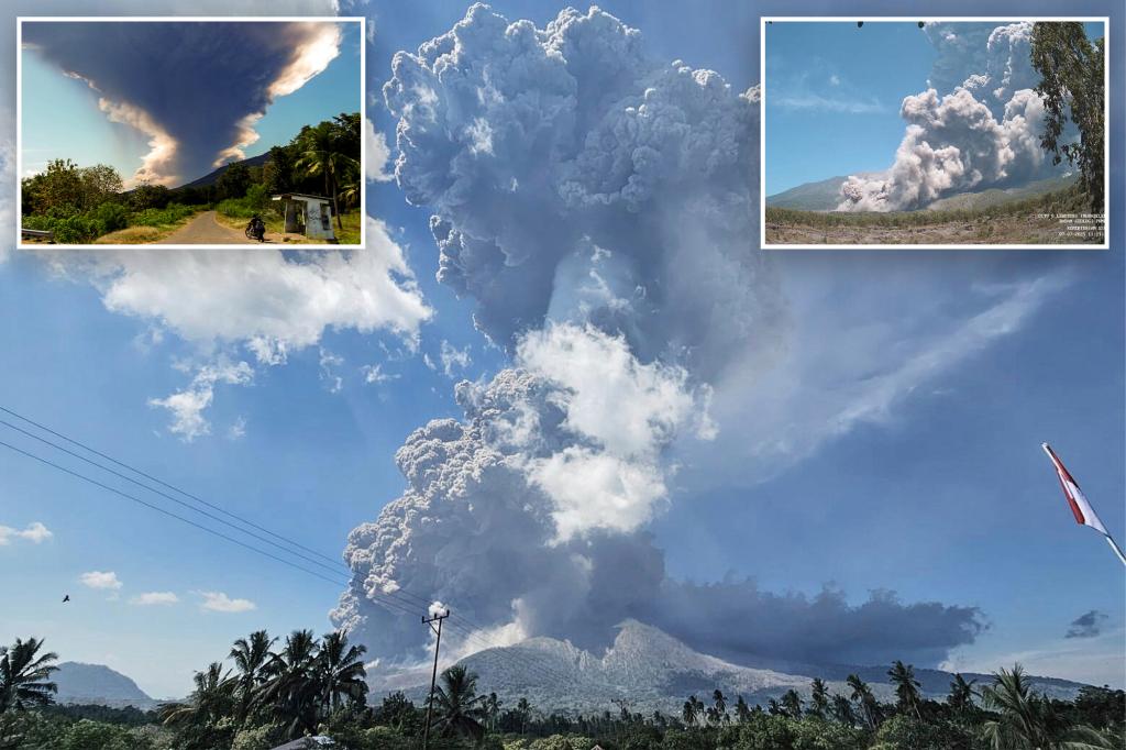 Indonesia’s Mount Lewotobi Laki Laki volcano erupts sending ash 11 miles high into sky