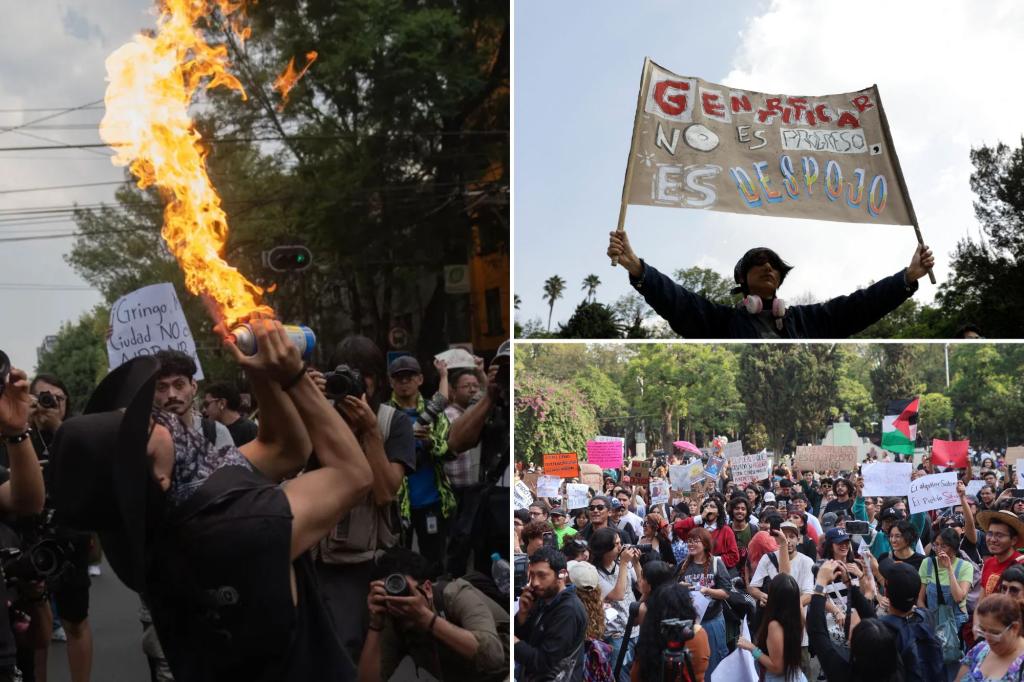 Americans targeted in Mexico City as locals protest against tourism, soaring rents