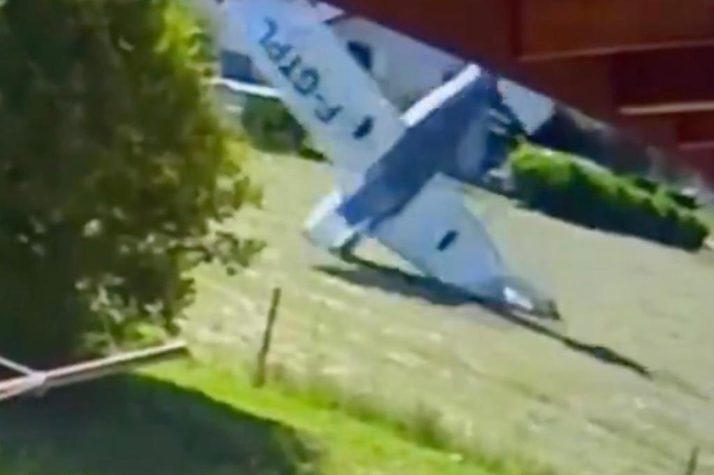 Disturbing surveillance footage shows tourist French Alps plane crash that killed three people