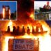 Hate crime investigation launched over migrant boat effigy bonfire in Northern Ireland