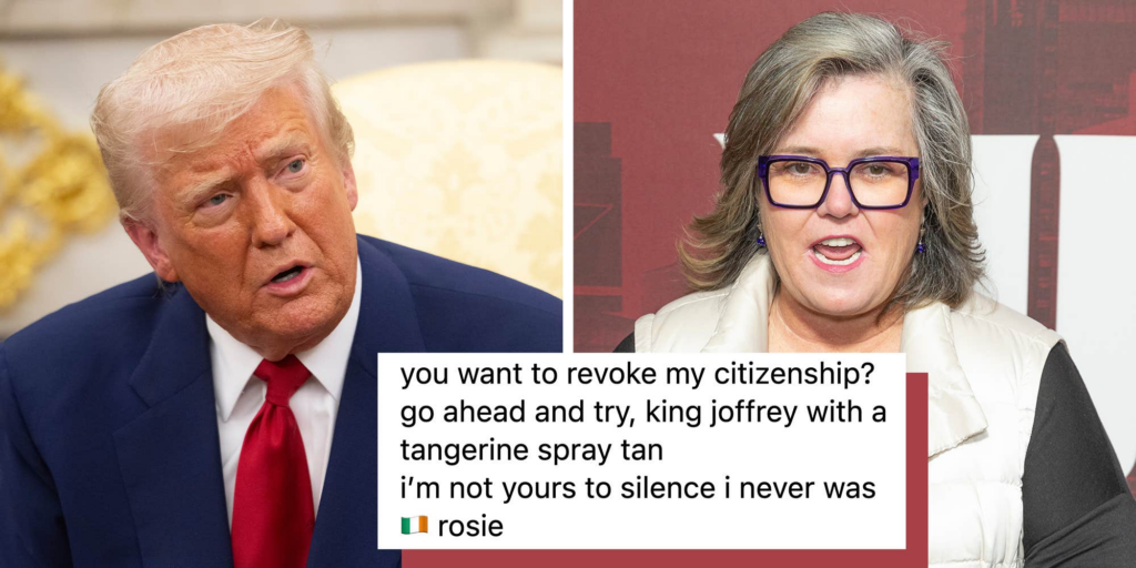 "King Joffrey With A Spray Tan": Rosie O'Donnell Responds To Trump's Citizenship Threat