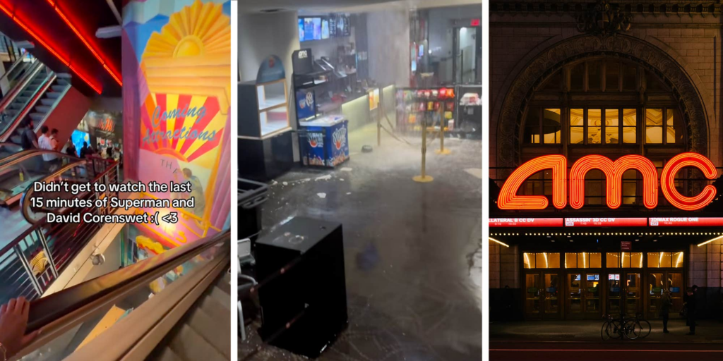 "Didn't get to watch the last 15 minutes of Superman": Hundreds forced out of AMC theater due to flooding