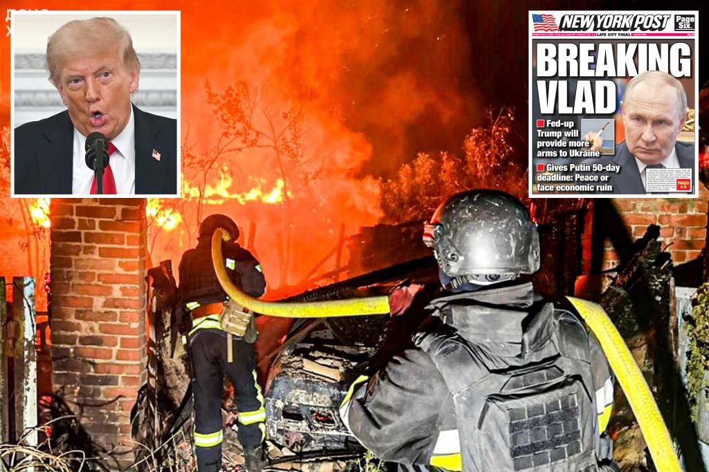 Fresh Russian strikes kill 5, wound dozens in Ukraine as Putin rebels against Trump’s ‘severe’ sanctions threat
