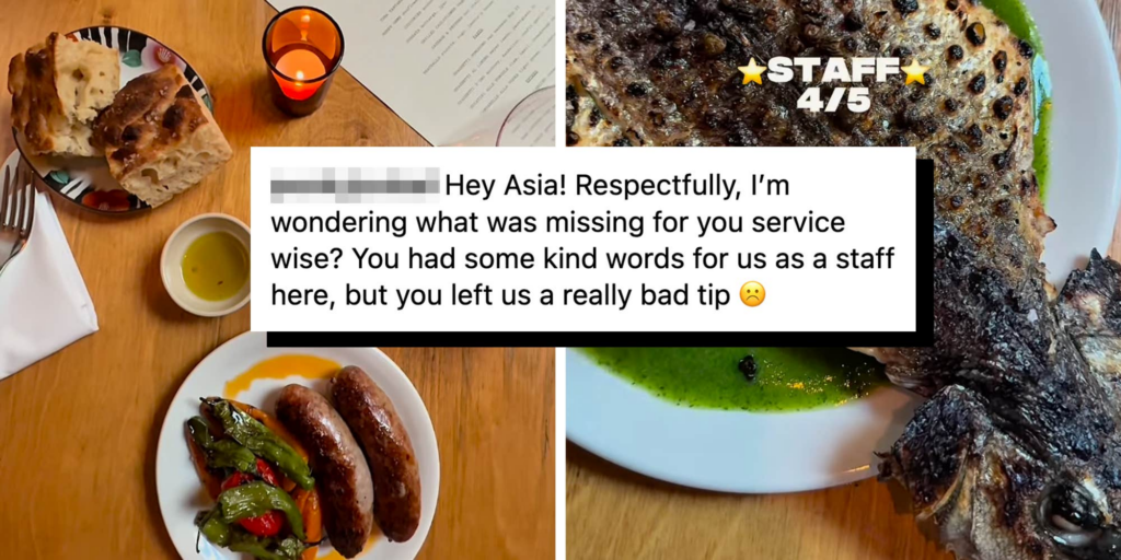 "I wouldn’t have the grace to answer so nicely": Worker comments on Influencer's Instagram video about the bad tip she left at restaurant