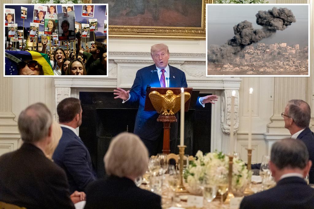 Israeli hostage families call for end to war, as President Trump promises another 10 hostages to be released ‘very shortly’
