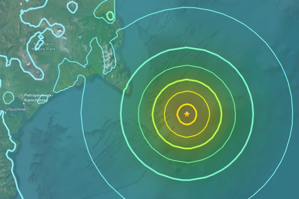 Tsunami warning issued after two large quakes rock Russia’s Pacific coast