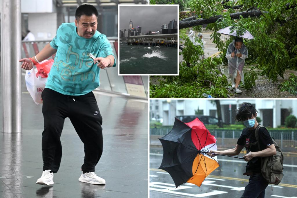 Rains from Typhoon Wipha batter Hong Kong as it heads for mainland China