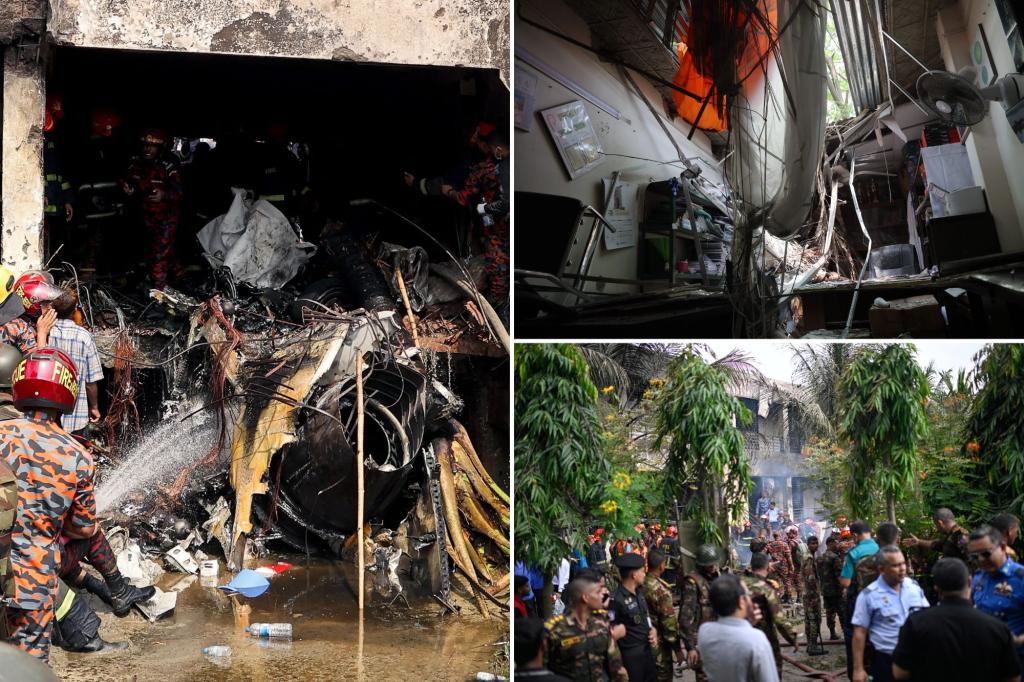 At least 19 killed after Bangladesh Air Force training jet crashes into a Dhaka school