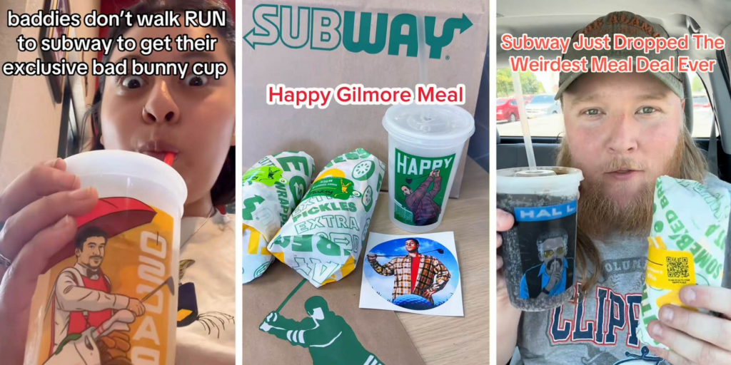 "I want that Bad Bunny cup": Customers are divided over Subway's "Happy Gilmore" $1 deal