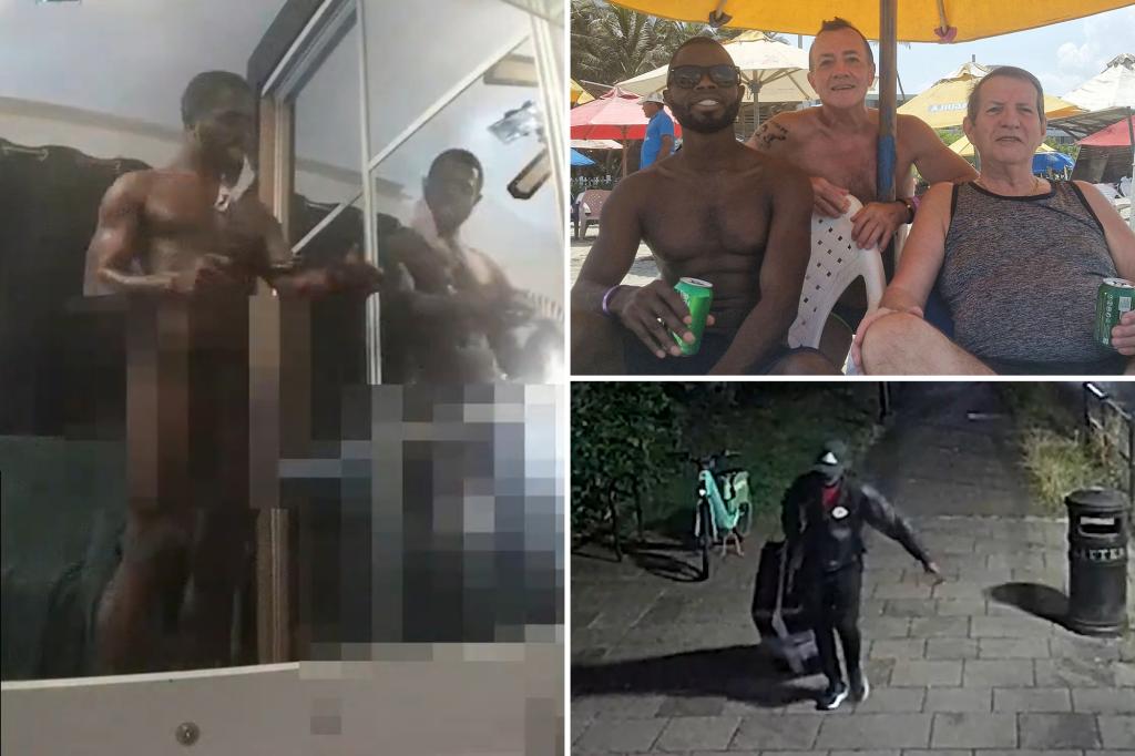 Video shows naked porn star dancing and singing while covered in blood from couple he had just murdered