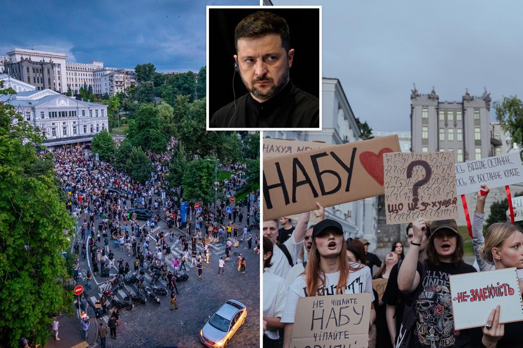 Thousands march in Ukraine after Zelensky curbs top anti-corruption agencies