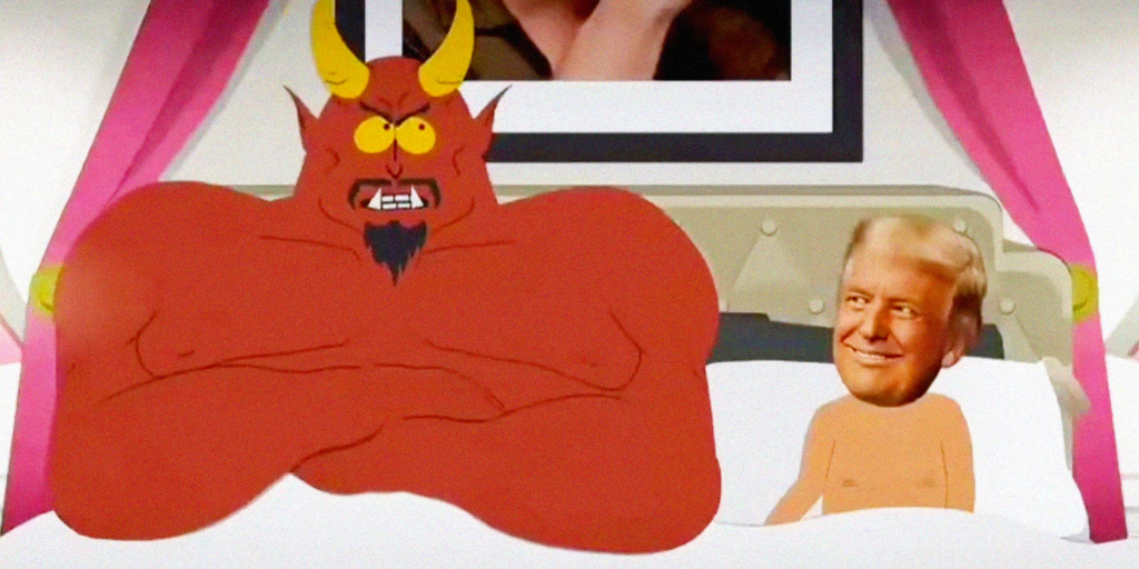 "I didn't think South Park could shock me anymore": South Park just put Donald Trump in bed with Satan, and fans are loving it