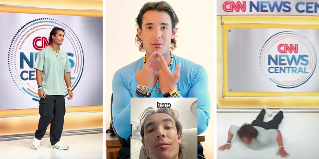 "They say all press is good press…": Man who ate the floor during failed backflip on CNN gives update on TikTok