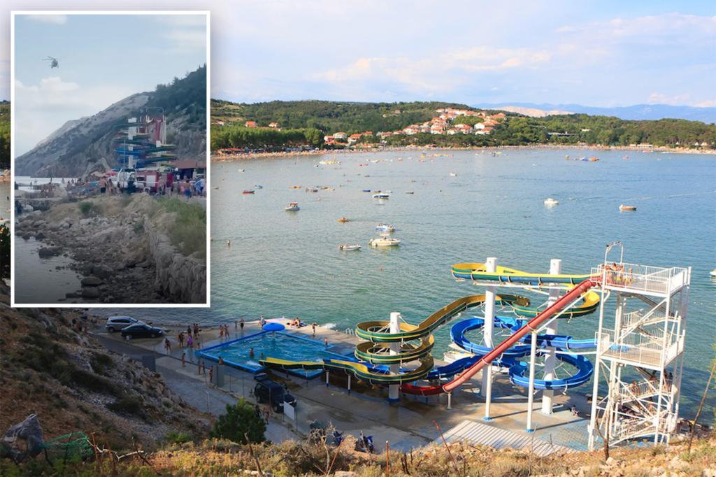Toddler dies after ‘slipping’ from dad’s arms on water slide in Croatia