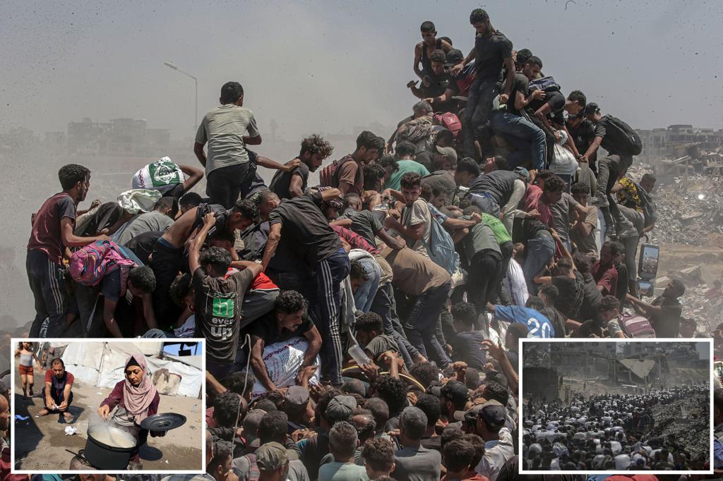Starving Palestinians swarm aid trucks in Gaza — as Israel announces daily pause in fighting