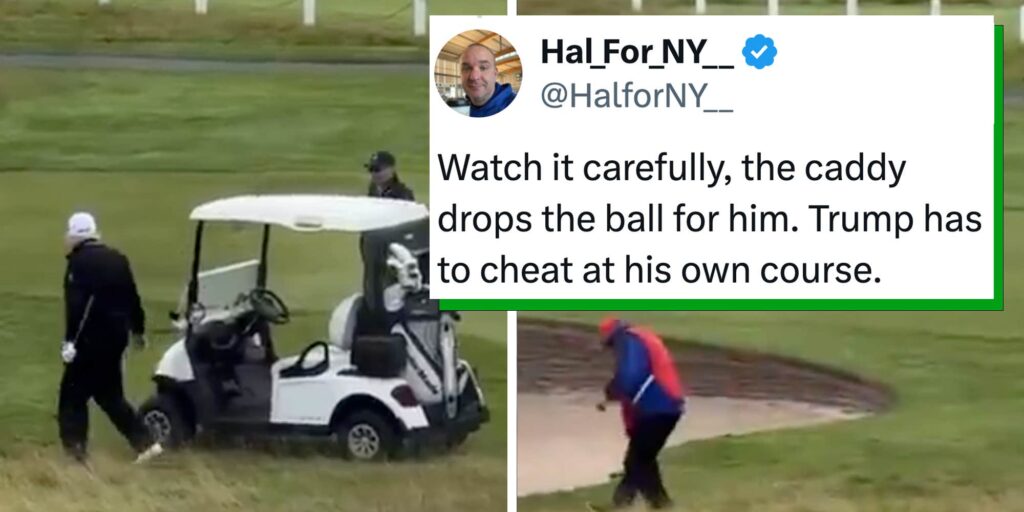 Viral video has the internet accusing President Donald Trump of cheating at golf...again