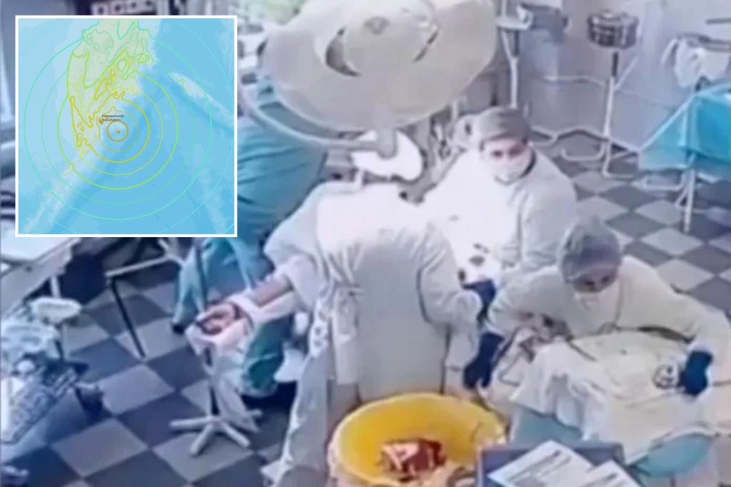 Incredible footage shows Russian doctors calmly perform surgery during powerful earthquake