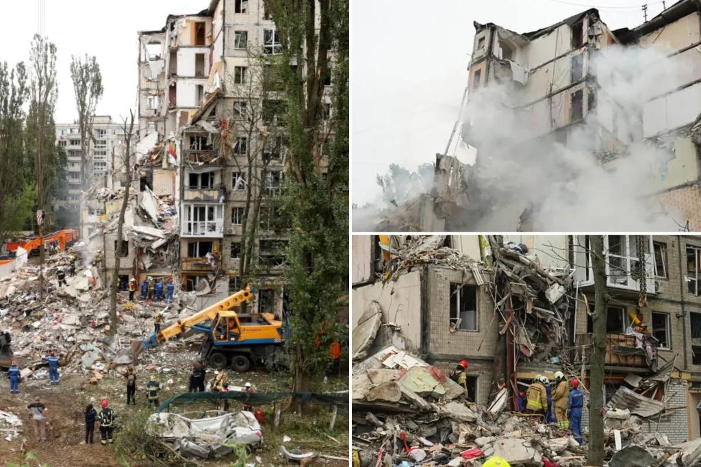 Russia hits Kyiv in missile and drone attack, killing 6 and wounding 52