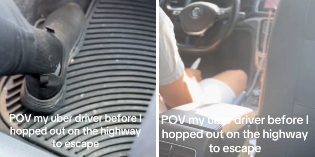 "Blessed to be alive": Woman flees moving Uber after driver pulls out a knife and starts twirling it