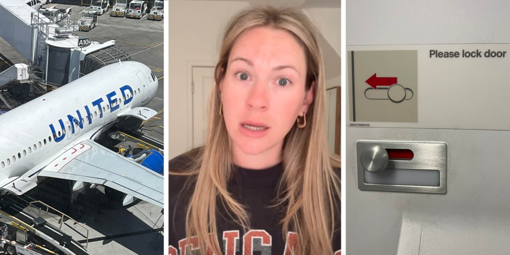 "Death was knocking": Woman reveals horrific story of being stuck in airplane bathroom with food poisoning—and delaying the flight afterwards
