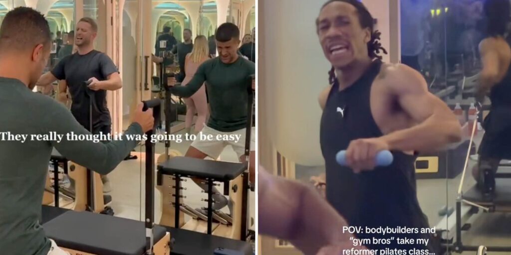 "FIGHTING for their LIVES": Videos of gym bros trembling through pilates and questioning everything are going viral