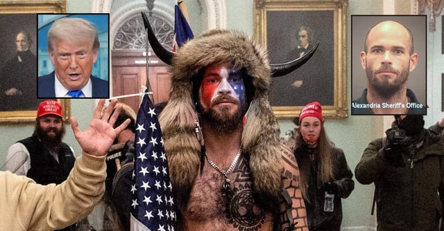 'F– this stupid piece of s–': 'QAnon shaman' turns on 'fraud' Trump in scathing tirade against president months after pardon