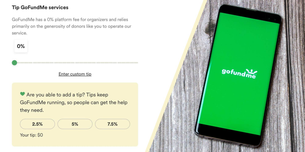 "I have seen it all now": People are calling out the tipping feature on GoFundMe for being unnecessary
