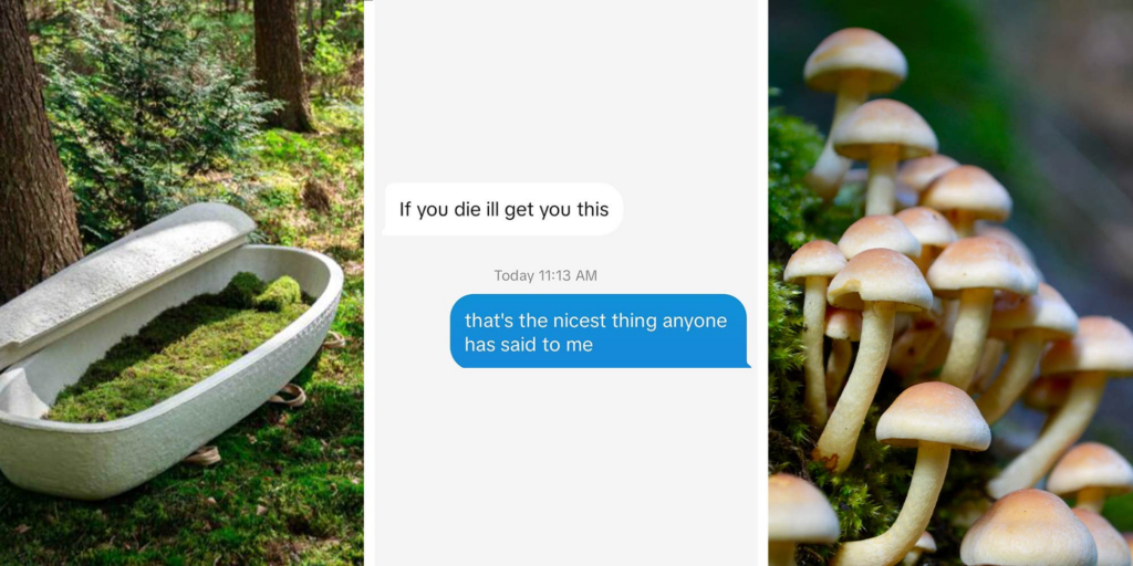"I think it's poetic": The internet is freaking out over an eco-friendly mushroom casket burial