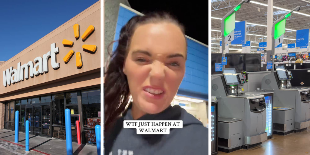 "I'm not paying to bag my own groceries": Woman blasts Walmart for asking her to pay to use self-checkout