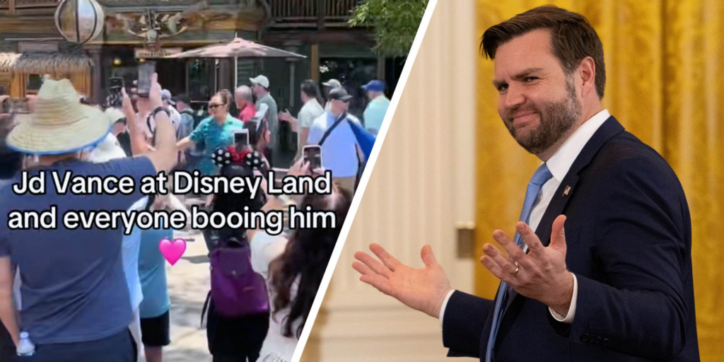 JD Vance and family confronted with boos during vacation at Disneyland: "The amount of booing when he exited Space Mountain was hilarious"