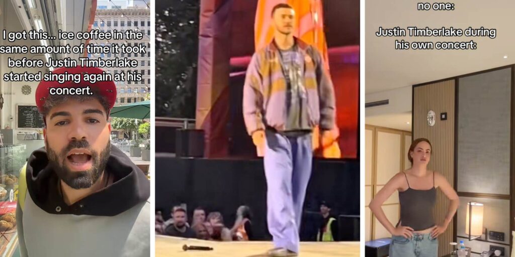Justin Timberlake's "giving nothing" tour performances turn into a massive meme