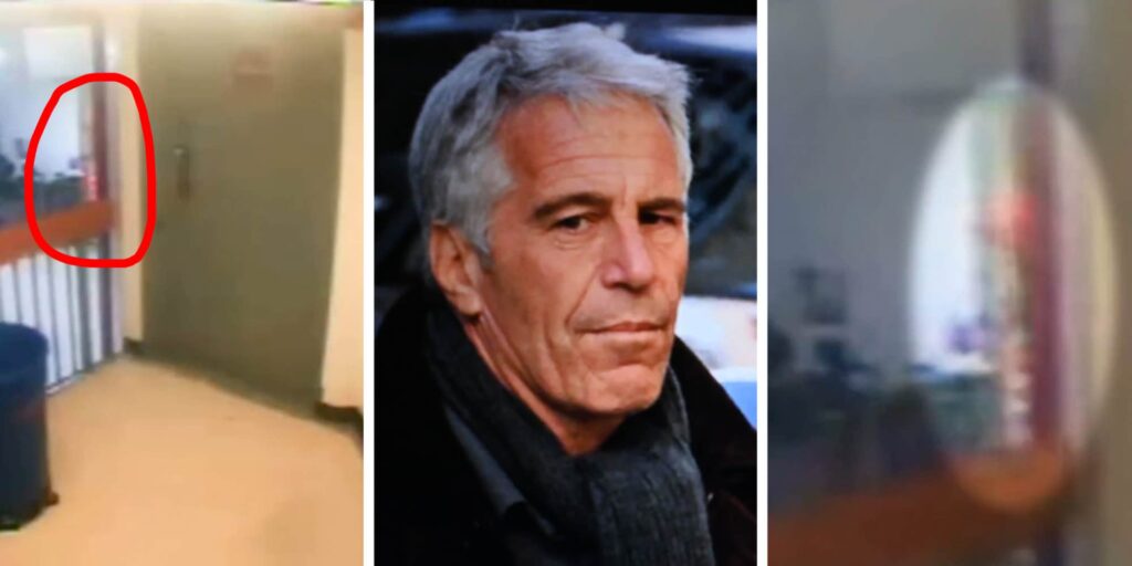 New Epstein video shows unexplained "orange blob" before his death, and everyone's making the same joke