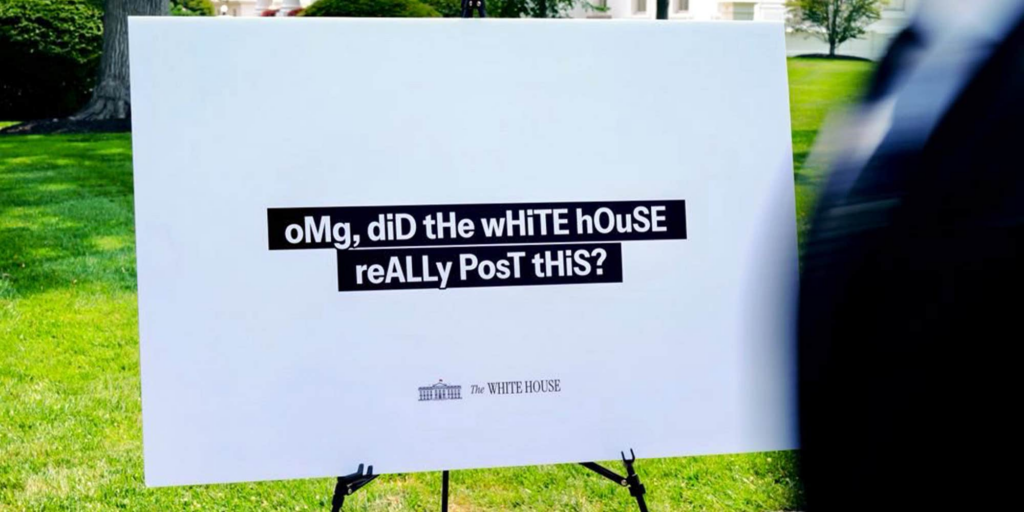 "Nowhere in the Constitution does it say": The White House claims they have the right to post "banger memes," the internet disagrees