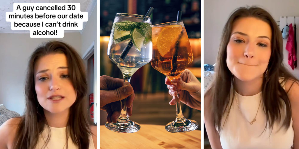 "Rejection is protection": Shocked woman says man canceled date an hour before it began because she doesn't drink alcohol